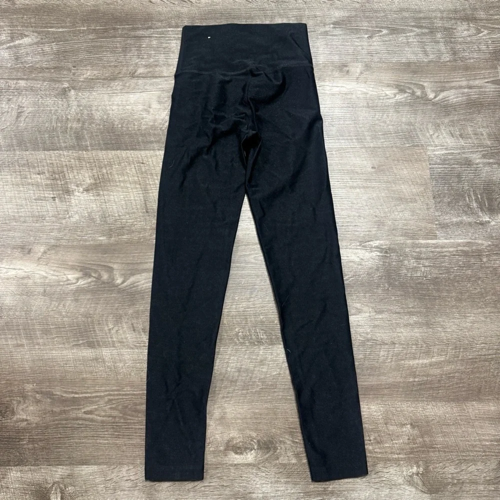 Offline by Aerie Black Ribbed Leggings 7/8 Size XS